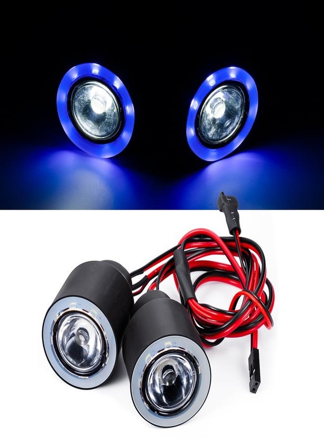 مصابيح أمامية هالو LED من مورلوردي RC Angel & Demon Eyes 2 لسيارة AXIAL SCX6 AXI05000 JLU 1/6 RC Crawler Car Upgrade Part (Blue) - Image 1